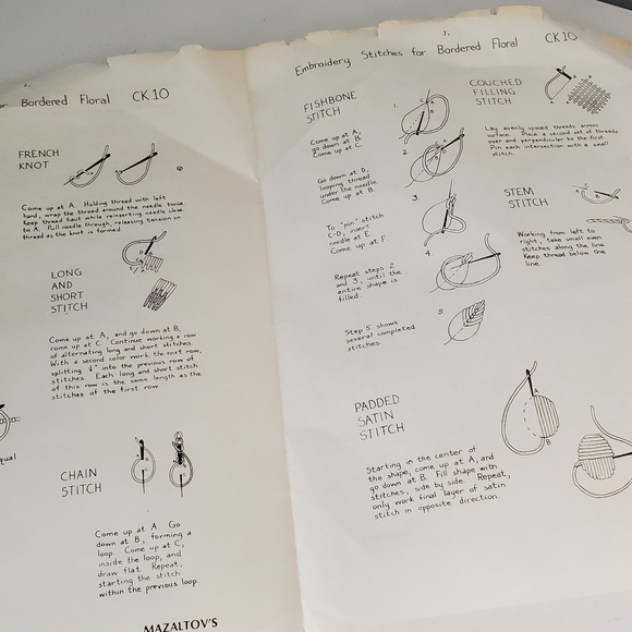Mazaltav's Crewel Kit with Floral Border - Picture 8 of 9